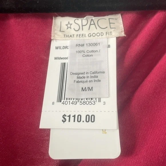 ⭐️ NWT L*Space Wildwood Mini Dress In Color Maroon Size Medium - Picture 7 of 8